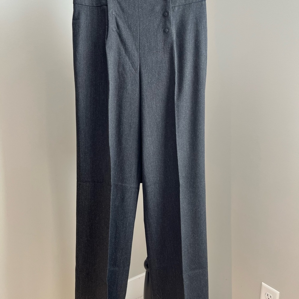Anthropologie Charcoal Wide Leg Pants